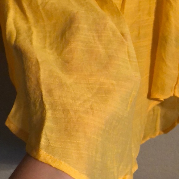 NWT Unique Spectrum dark yellow blouse - Picture 2 of 5